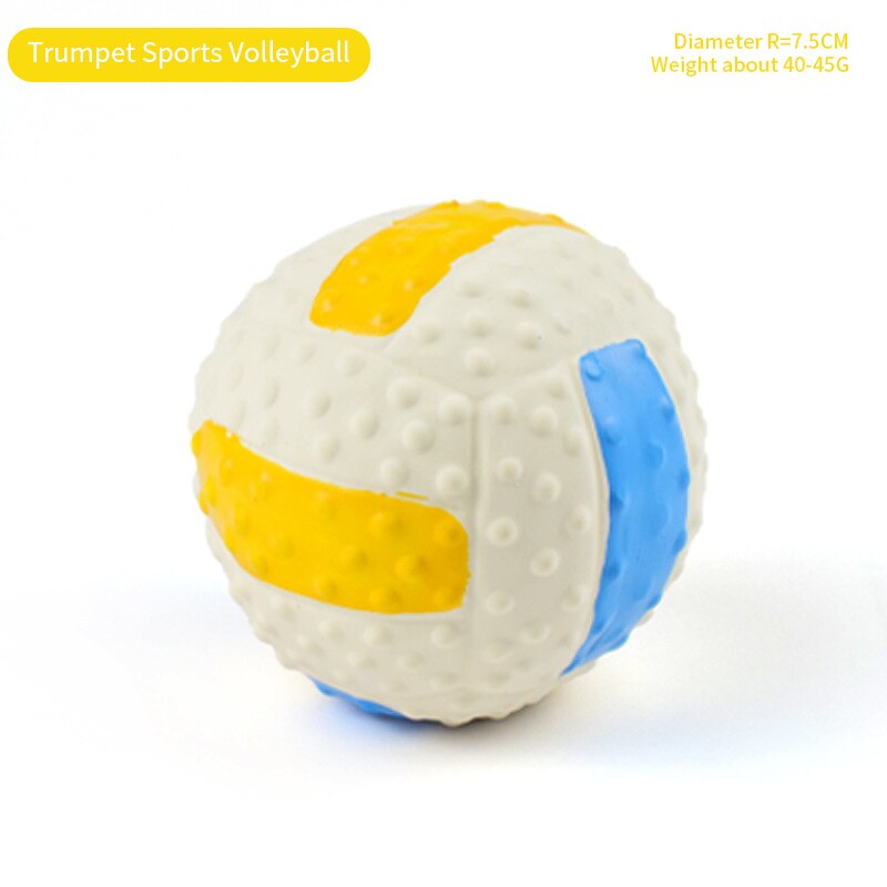 Pet Latex Toy Ball High Elastic Cotton Filled Latex Football For Small Dog Playing Pet Sound Toy Chew Toy Dog Accessories