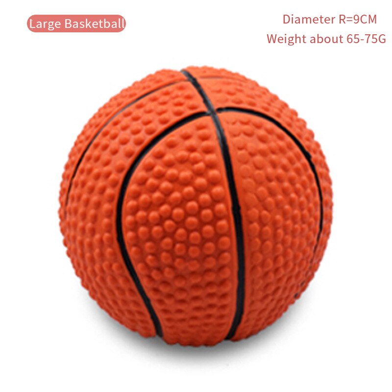 Pet Latex Toy Ball High Elastic Cotton Filled Latex Football For Small Dog Playing Pet Sound Toy Chew Toy Dog Accessories