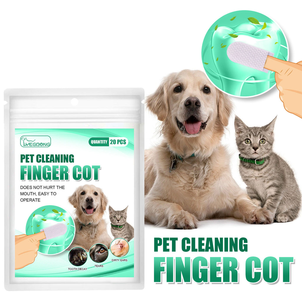 Pet Tooth Cleaning Finger Sleeves for Dogs and Cats Oral Hygiene Care