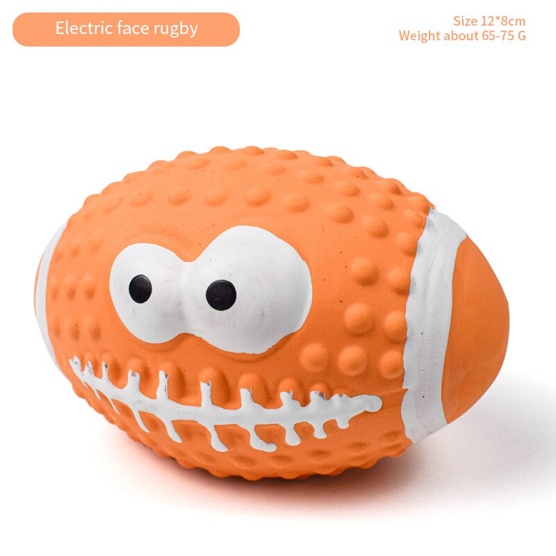 Pet Latex Toy Ball High Elastic Cotton Filled Latex Football For Small Dog Playing Pet Sound Toy Chew Toy Dog Accessories