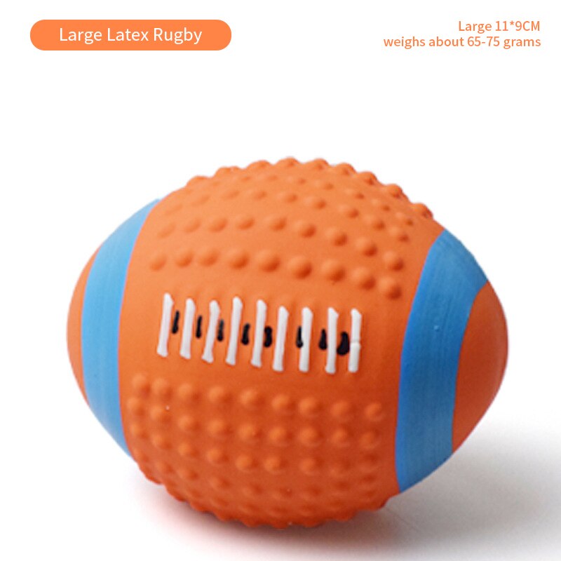 Pet Latex Toy Ball High Elastic Cotton Filled Latex Football For Small Dog Playing Pet Sound Toy Chew Toy Dog Accessories