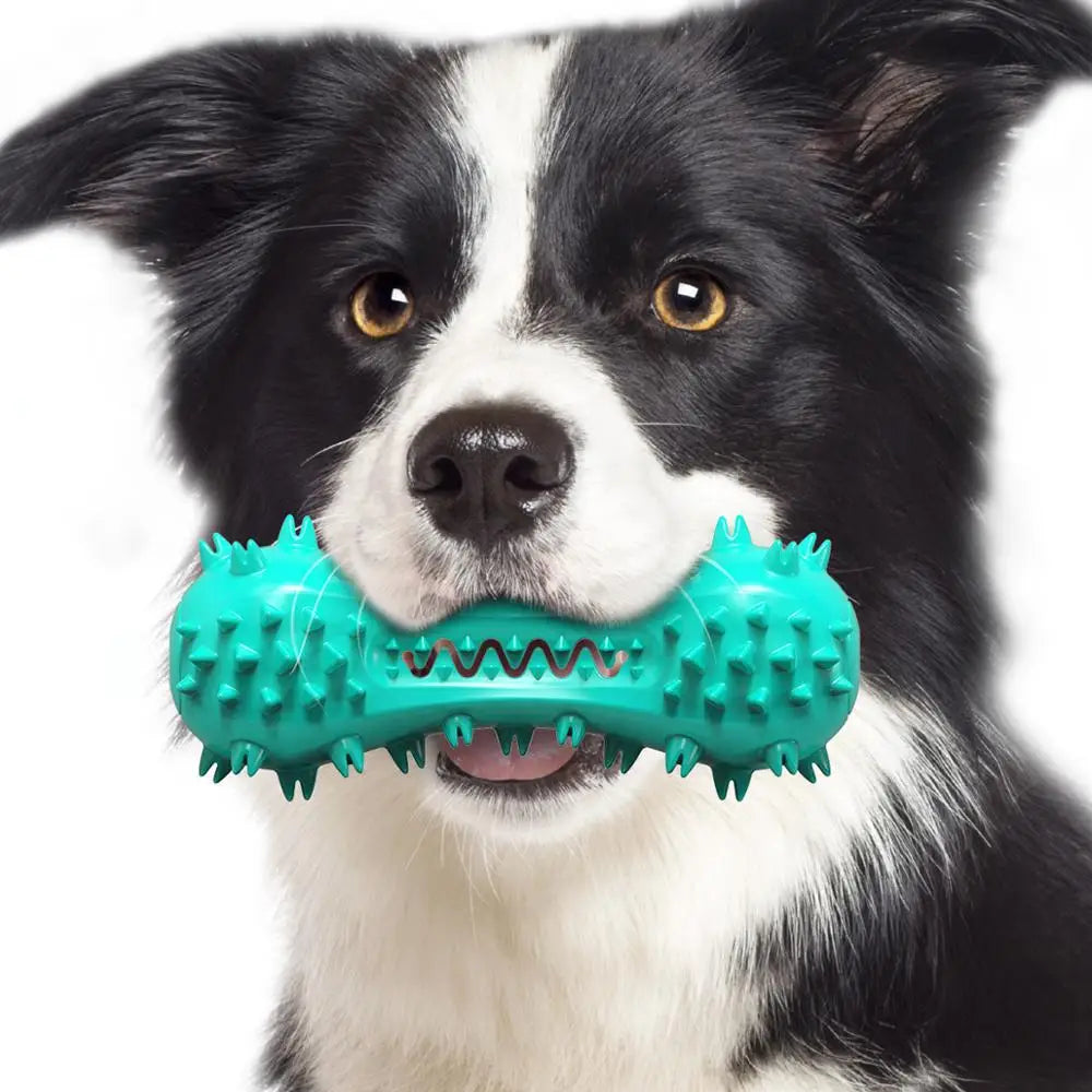 Dog Toys Squeeze Squeaky Dog Toys Dumbbell Shaped Faux Bone Pet Chew Toys